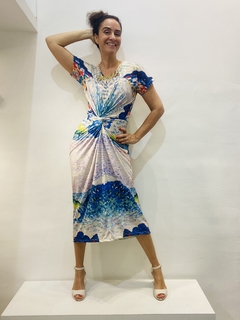 Vestido Torcido Longo Jersey Mar - online store