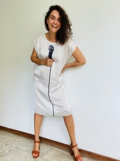 Vestido Kaftan Cetim Microfone