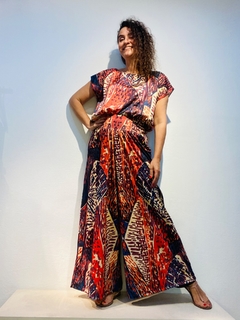 Calça Evasê Jerey Leques - ALESSA