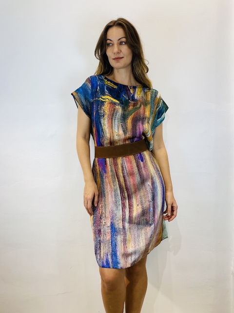 Vestido Kaftan Cetim Munch