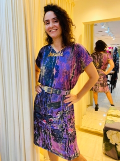 Vestido Kaftan V Jersey Lilás - comprar online