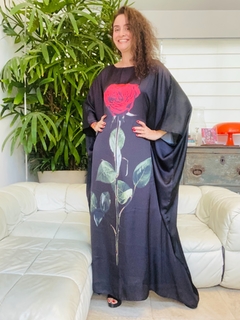 Vestido Maxi Longo Rosa Única Preto - online store