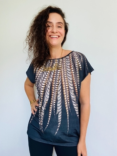 Camiseta Kaftan Jersey Faisão Preto - comprar online