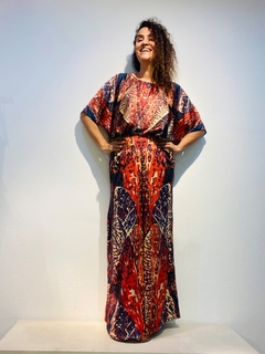 Calça Evasê Jerey Leques