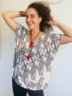 Camiseta Kaftan V Jersey Zebra