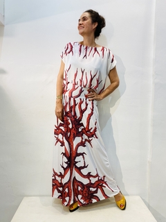 Cropped Kaftan Cetim Coral - ALESSA