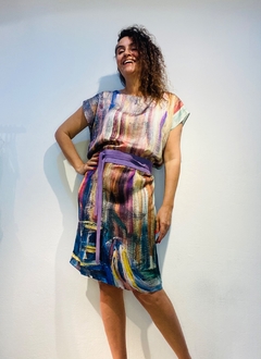 Vestido Kaftan Cetim Munch on internet