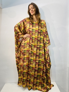 Vestido Maxi Longo Cetim Macarrom on internet
