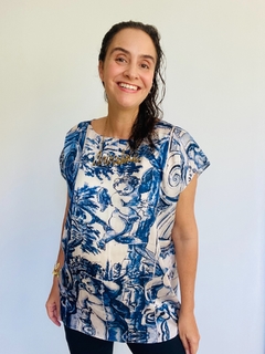 Camiseta Kaftan Cetim Anjos de Azulejos  - buy online