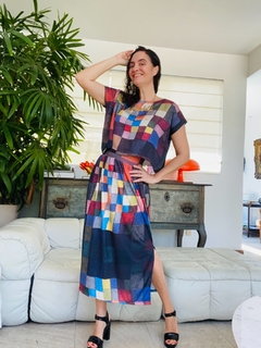 Saia Reta Jersey Paul Klee Colorido - comprar online