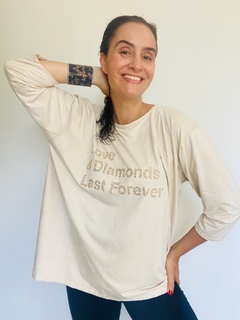 Blusa 3/4 Malha Veludo Diamonds - buy online
