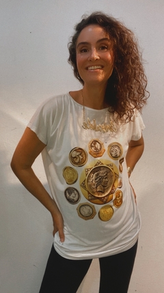 Camiseta Kaftan Jersey Moedas na internet