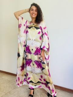 Imagem do Vestido Maxi Longo Cetim Orquidea Branco