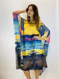 Vestido Maxi Curto Cetim Balneário - comprar online