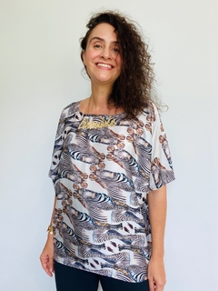 Camiseta Morcego Cetim Zebra - ALESSA