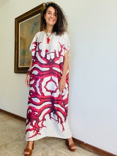 Vestido Amplo Cetim Coral - ALESSA