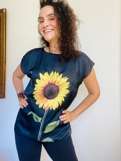 Camiseta Kaftan Cetim Girassol - online store