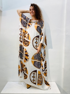 Vestido Maxi Longo Cetim Indigena na internet
