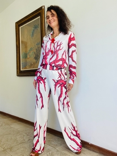 Camisa Social Crepe Coral - ALESSA