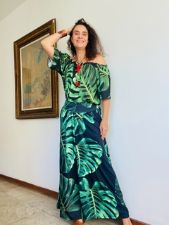 Calça Evasê Jersey Costela de Adão