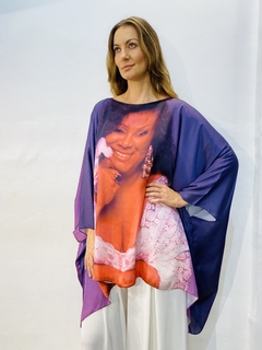 Camiseta Maxi Cetim Alcione Lilas - buy online