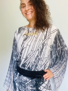 Blusa Manga Sino Crepe Bambu - loja online