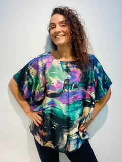 Camiseta Morcego Cetim Joan Blue - buy online