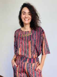 Camiseta Básica Tafetá Paul Klee Vermelho - comprar online