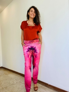 Calça Alfaiataria Neoprene Leão Pink