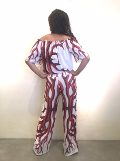Calça Reta Jersey Coral - ALESSA