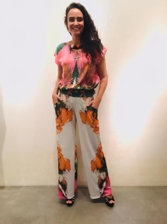 Calça Evasê Jersey Porta Bandeira
