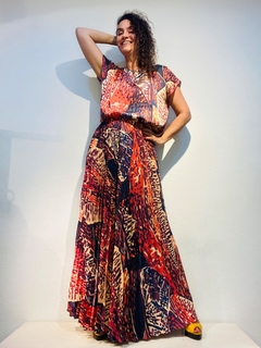 Saia Plissada Crepe Leque - buy online