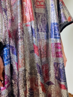 Vestido Maxi Curto Paetê Cartas - ALESSA