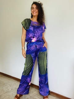 Calça Reta Jersey Orquídea Roxo - online store