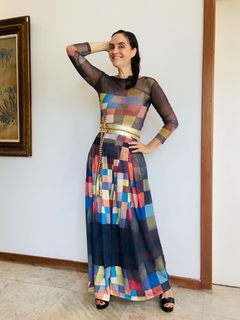 Calça Evasê Jersey Paul Klee Colorido na internet