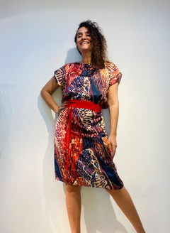 Vestido Kaftan Cetim Leques - buy online