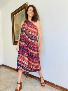 Vestido Moulage Crepe Seda Tapeçaria - buy online