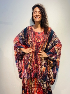 Camiseta Plissada Crepe Leque - ALESSA