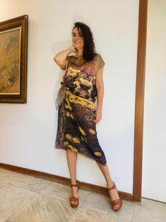 Saia Pareô Chiffon Monet Amarelo - ALESSA