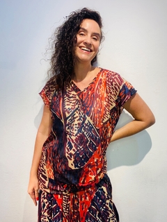 Camiseta Kaftan Vual de Malha Leque - online store