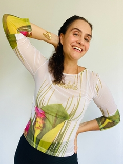 Blusa Pele Tule Folhagem - comprar online