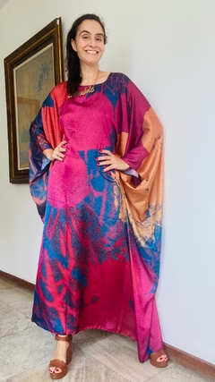 Vestido Maxi Longo Cetim Pop Flower - comprar online