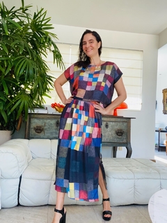Saia Reta Jersey Paul Klee Colorido na internet