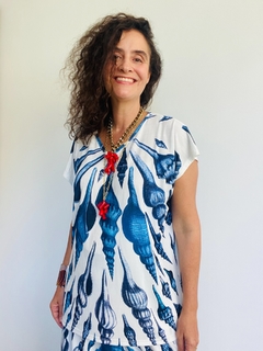 Camiseta Kaftan Jersey Concha Azul - buy online
