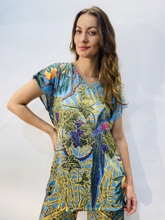Camiseta Kaftan Jersey Arara Verde