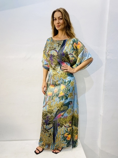 Vestido Asa Longo Cetim Arara Verde - buy online