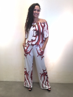 Calça Reta Jersey Coral na internet
