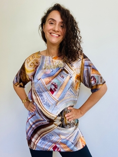 Camiseta Básica Seda Pura Fachada na internet