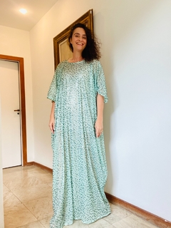 Vestido Maxi Longo Paetê Pistache - online store