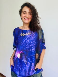 Camiseta Morcego Cetim Orquídea Roxo on internet